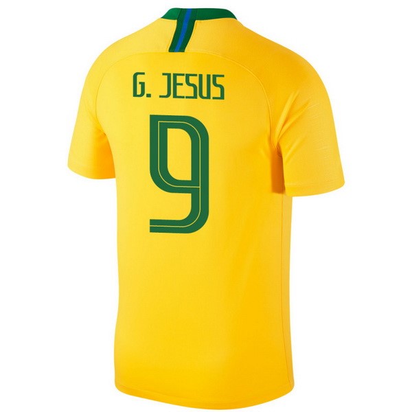 Camiseta Brasil 1ª G.Jesus 2018 Amarillo
